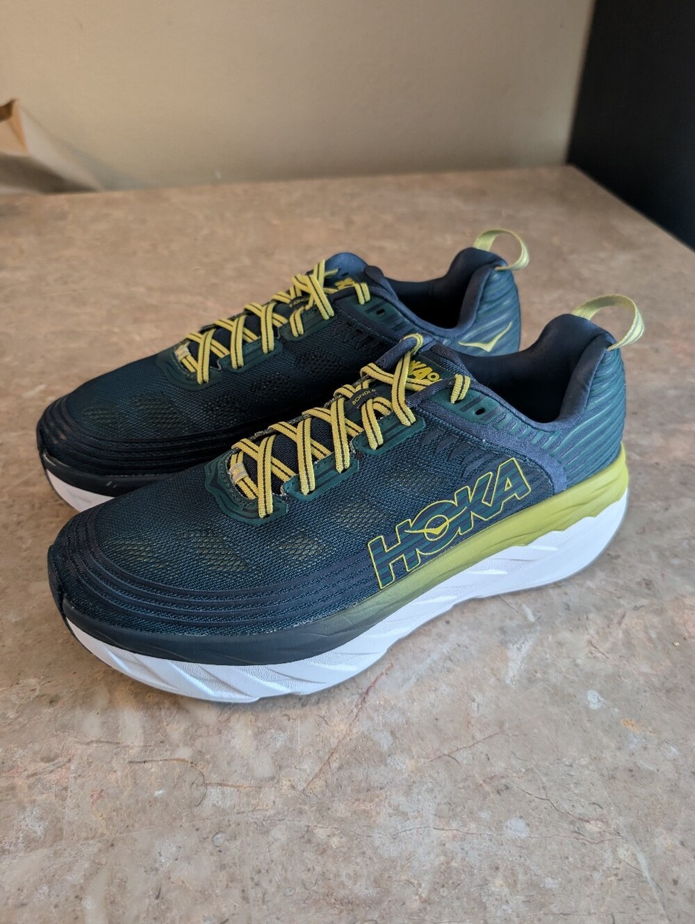 Hoka One One Bondi 6 "Deep Teal "Running Cushioned #F27219F Shoes Mens Size 11 - Picture 2 of 13